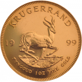 1oz Krugerrand, South Africa, 1999, Gold, Reverse