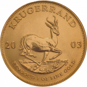 1oz Krugerrand, South Africa, 2003, Gold, Obverse