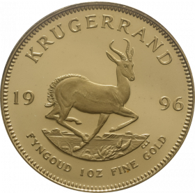 1oz Krugerrand, South Africa, 1996, Gold, Reverse