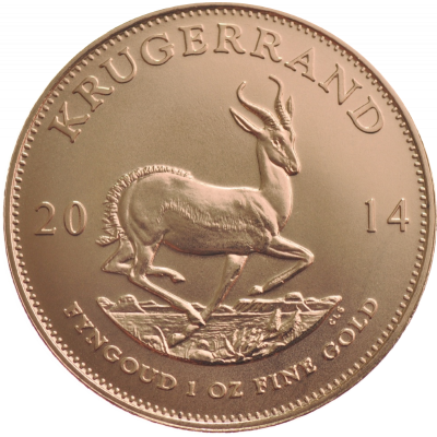 1oz Krugerrand, South Africa, 2014, Gold, Reverse