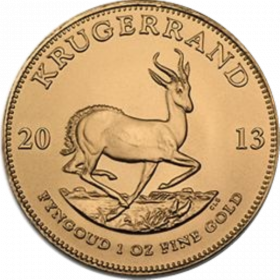 1oz Krugerrand, South Africa, 2013, Gold, Reverse