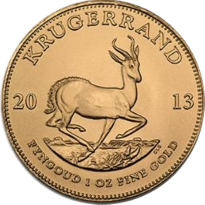 1oz Krugerrand, South Africa, 2013, Gold, Reverse