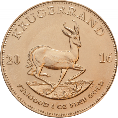 1oz Krugerrand, South Africa, 2016, Gold, Reverse