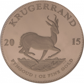 1oz Krugerrand, South Africa, 2015, Gold, Reverse