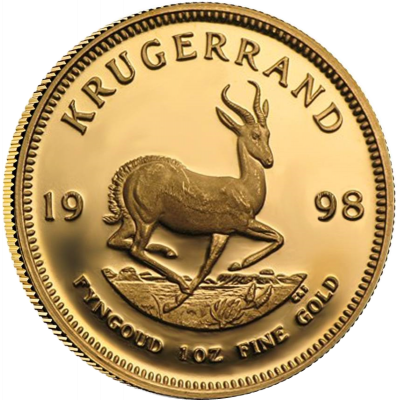 1oz Krugerrand, South Africa, 1998, Gold, Reverse