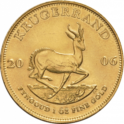 1oz Krugerrand, South Africa, 2006, Gold, Reverse