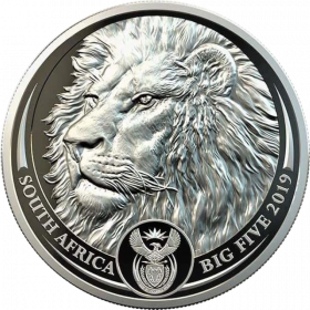 1oz R20, South Africa, 2019, Platinum, Lion, Reverse