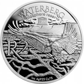 2018, South Africa , R2, Silver, Proof - Cape Griffon, Reverse