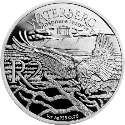 2018, South Africa , R2, Silver, Proof - Cape Griffon, Reverse