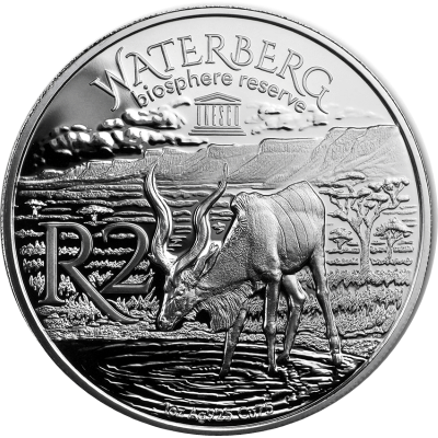 R2, South Africa, 2018, Silver, UNESCO Waterberg Biosphere - Kudu Reverse