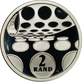 2 Rand, South Africa, 1992, Coin Technology, Proof, Reverse