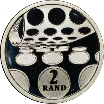 2 Rand, South Africa, 1992, Coin Technology, Proof, Reverse