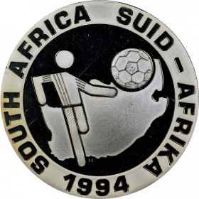 2 Rand, South Africa, 1994, Proof -Soccer World Cup, Obverse
