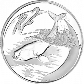 2 Rand, South Africa, 2002, Silver, Reverse, Proof - Whales