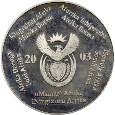 2 Rand, South Africa, 2003, Silver, obverse, Proof - Eagles