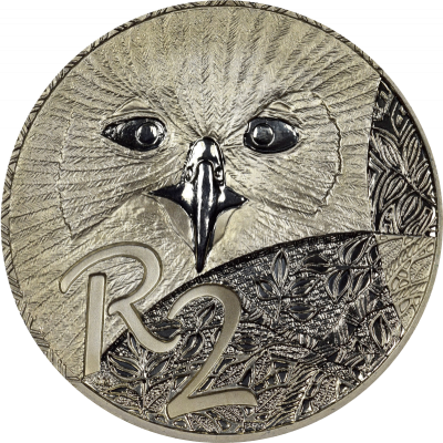 2 Rand, South Africa, 2004, Silver, reverse, Proof - African Owls