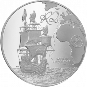 2 Rand, South Africa, 2009, Silver, Reverse, Proof - Drommedaris