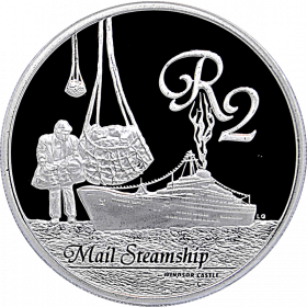 2 Rand, South Africa, 2010, Silver, reverse, Proof - Mail Steamship