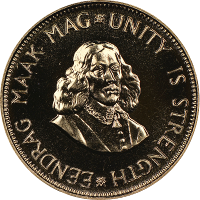 2 Rand, South Africa, 1964, Obverse, Gold