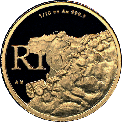 2007 The Afrikaner Nation, Reverse(R1, 1/10 oz, 24 ct gold)