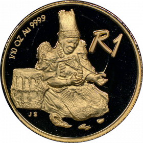 2001 The Sotho Nation, Reverse (R1, 1/10 oz, 24 ct gold)