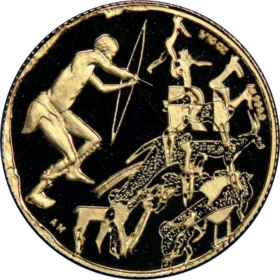 1998 The San People, reverse (R1, 1/10 oz, 24 ct gold)