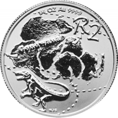 2001 Gondwana, Reverse (R2, 1/4 oz, 24 ct gold)