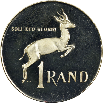 One Rand, South Africa, 1983, Reverse, Nickel