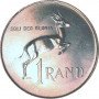 One Rand, South Africa, 1967, Silver, Pregnant Springbok