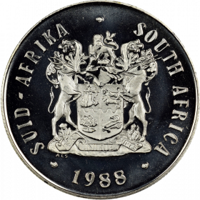 One Rand, South Africa, 1988, Silver, Obverse - Bartolomeu Dias