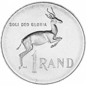 One Rand, South Africa, 1976, Silver