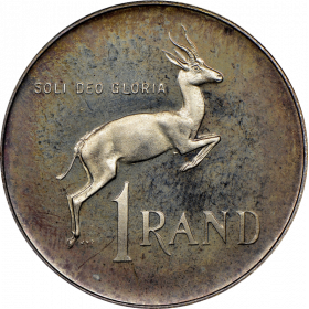 One Rand, South Africa, 1981, Reverse, Silver