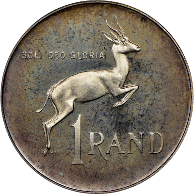 One Rand, South Africa, 1982, Reverse, Silver