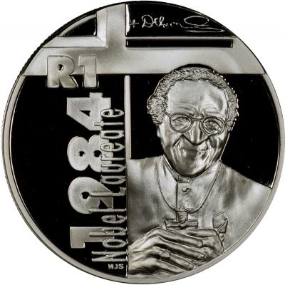 R1, South Africa, Protea 2006, Reverse, Silver - Desmond Tutu