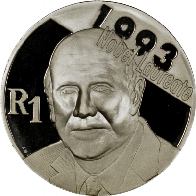 R1, South Africa, Protea 2007, Reverse, Silver - Frederik Willem de Klerk