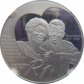 R1, South Africa, Protea 2012, Reverse, Silver - The Sisulus