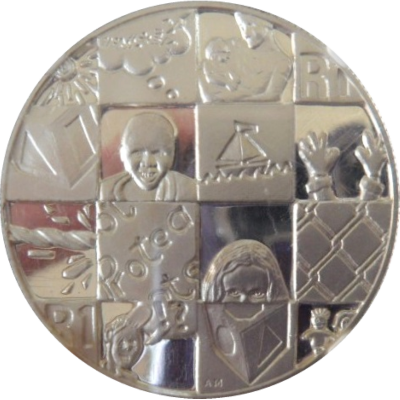 R1, South Africa, Protea 1998, Reverse, Silver - Year of the Child
