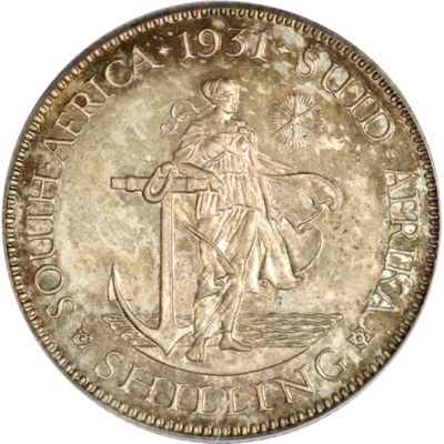 Shilling, South Africa, 1931, Silver, Reverse
