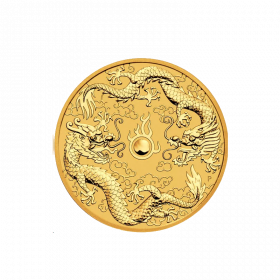 1oz Australian, 2020, Gold - Double Dragon obverse