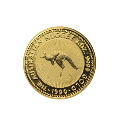 1/20oz, Australia, 1990, Gold - Kangaroo Obverse