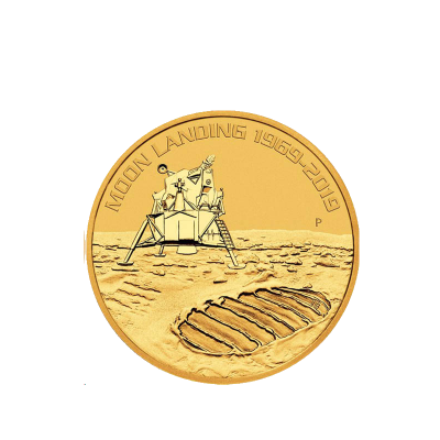 1oz Australian, 2019, Gold - Anniversary of the Moon Landing obverse