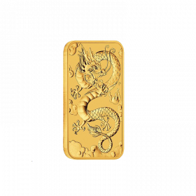 1oz Australian, 2019, Gold - Rectangular Dragon Obverse