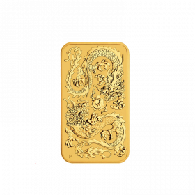 1oz Australian, 2020, Gold - Rectangular Dragon obverse