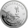 1oz Krugerrand, South Africa, 2017, Silver Reverse