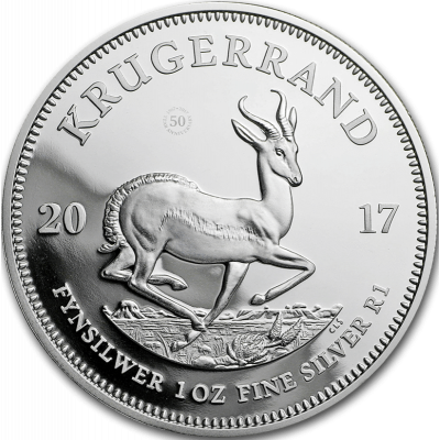 1oz Krugerrand, South Africa, 2017, Silver Reverse
