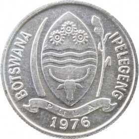 1 Thebe, Botswana, 1976, Aluminium, Obverse