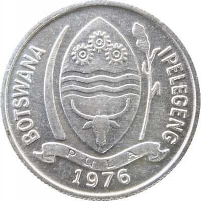 1 Thebe, Botswana, 1976, Aluminium, Obverse