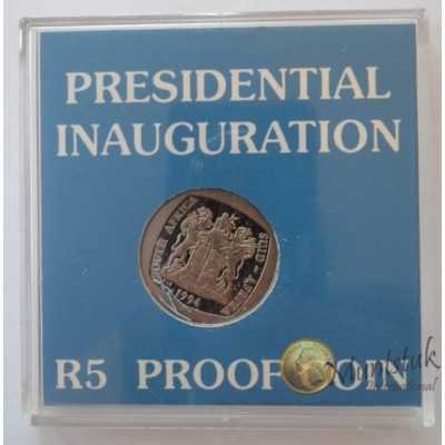 R5, South Africa, 1994, Nickel-plated Copper-Proof