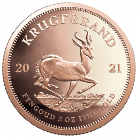 2oz Krugerrand, South Africa, 2021, Reverse