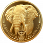 1oz Big Five Elephant, South Africa, 2019, Gold - Reverse